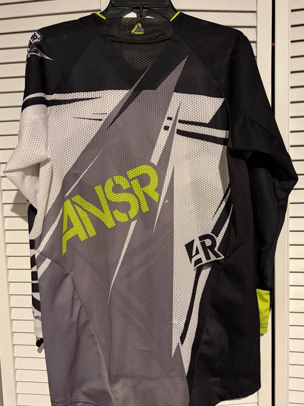 ANSR Neon Yellow & Black Motocross Jersey - Small